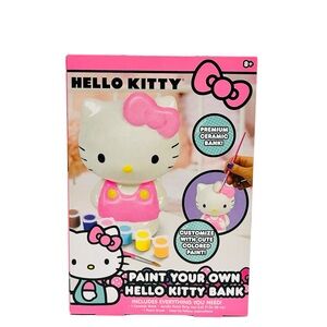 Hello Kitty Ceramic Bank Painting Kit - Pink and White